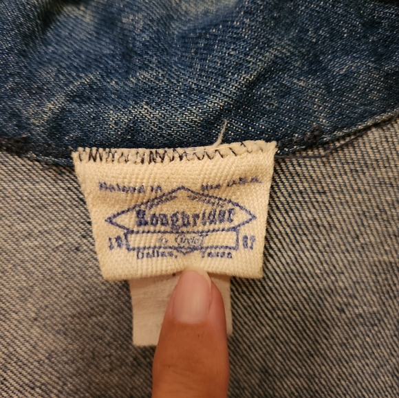 Vintage Roughider by circle T heavy demin coat jacket size L - Picture 2 of 4